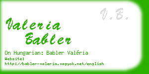 valeria babler business card